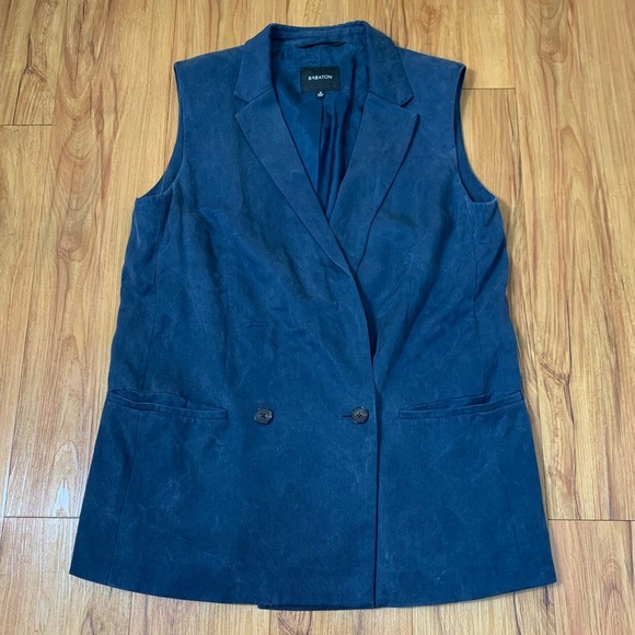 Aritzia Babaton Navy Blue Double Breasted Vest - Picture 4 of 12